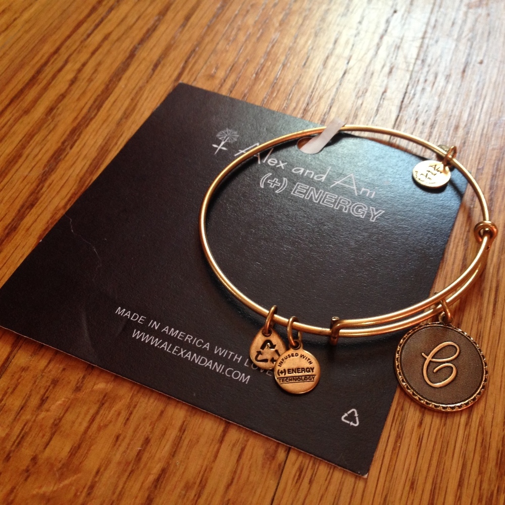 Alex and Ani Initial C Charm Bangle